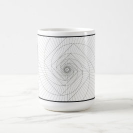 Café Caneca espiral de Deosil Fibonacci da ascensão