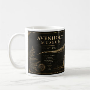 Café Caneca Esqueleto de T-Rex Vintage Museu de Históri