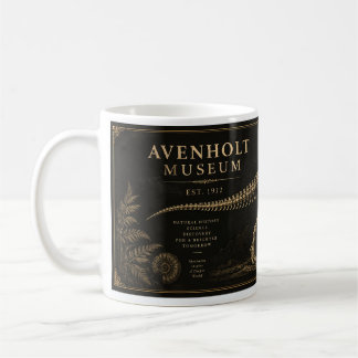 Café Caneca Esqueleto de T-Rex Vintage Museu de Históri