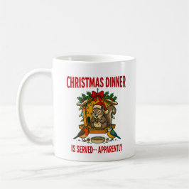 Café Caneca Esquilo Engraçado Jantar de Natal Servido