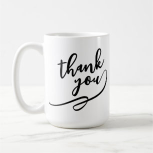 Café caneca estética de agradecimento
