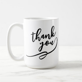 Café caneca estética de agradecimento