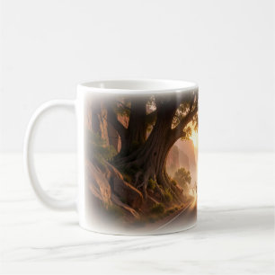 Café Caneca Estrada Nascer do Sol no Canyon de Motocicl