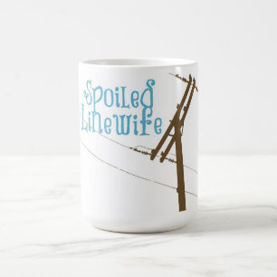 Café Caneca estragada de Linewife {azul/Brown}