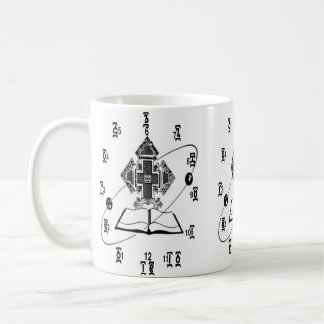 Café Caneca etíope do relógio de ponto