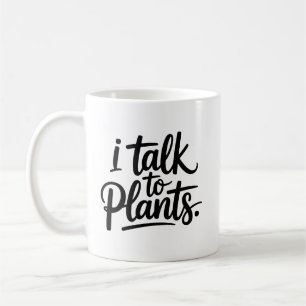 Café Caneca Eu Falo com Plantas para Amantes de Plantas