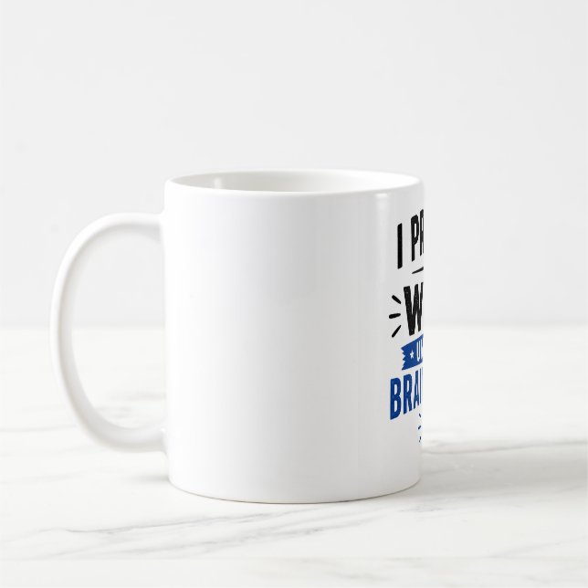 Café Caneca Eu Finjo Trabalhar | Caneca de Humor Divert (Esquerda)