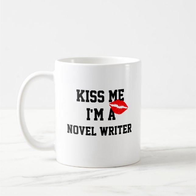 Café Caneca Eu Sou Um Escritor De Romances Beije Me (Esquerda)
