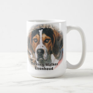 Café Caneca expressivo do Coonhound do caminhante de