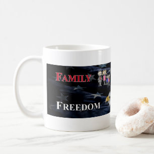 Café caneca família, armas de fogo, liberdade e felinos
