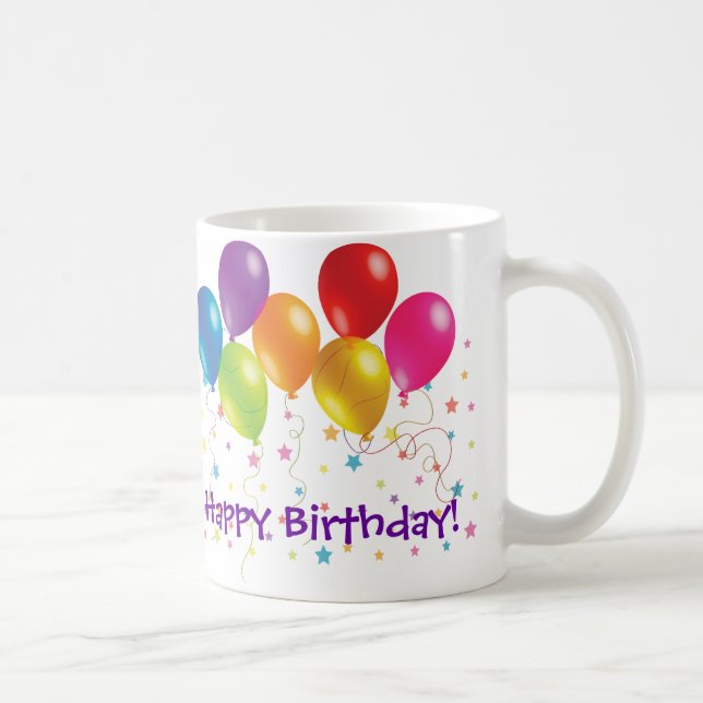 Café Caneca feliz animador super de Bitrhday (Direita)