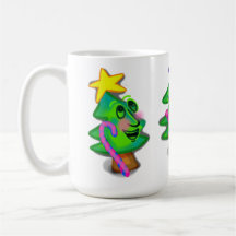 Caneca Feliz das Árvores de Natal
