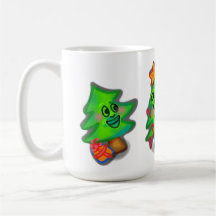 Caneca Feliz das Árvores de Natal