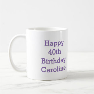 Café Caneca feliz do aniversário de 40 anos