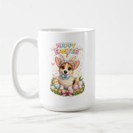 Café Caneca Feliz Páscoa Corgi – Cão com Orelhas de Coe