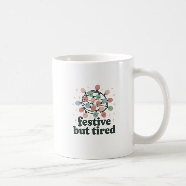 Café Caneca Festiva mas Cansada | Natal Divertido de Na (Direita)