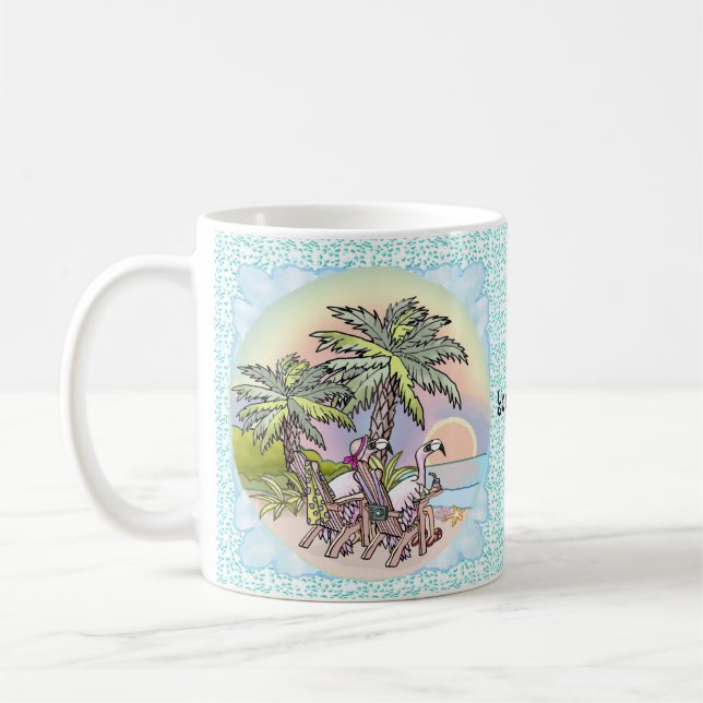 Café Caneca Flamingo de Beach Sunset (Esquerda)