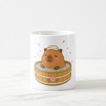 Caneca Flor de Cerejeira Onsen Capivara Fofa