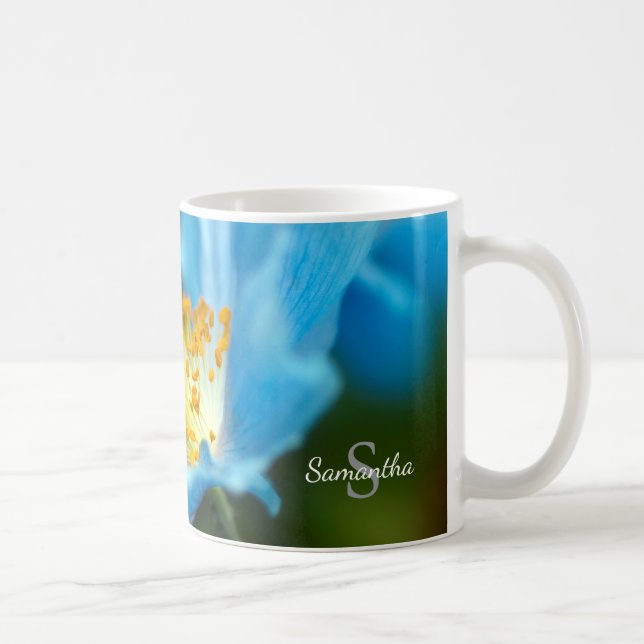 Café Caneca Flor de Papoula do Himalaia Azul (Direita)