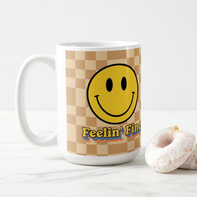 Café Caneca Flor de Poder Rétro Margarida Girassol - 70 (Com Donut)