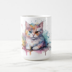 Café Caneca Floral de Gato