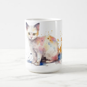 Café Caneca Floral de Gato