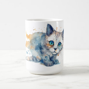 Café Caneca Floral de Gato