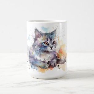 Café Caneca Floral de Gato