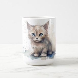 Café Caneca Floral de Gato