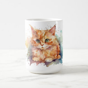 Café Caneca Floral de Gato