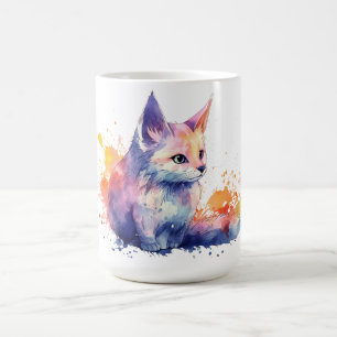 Café Caneca Floral de Gato