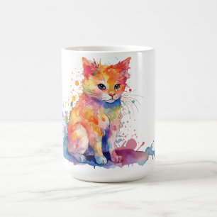 Café Caneca Floral de Gato