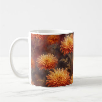 Café Caneca floral de outono