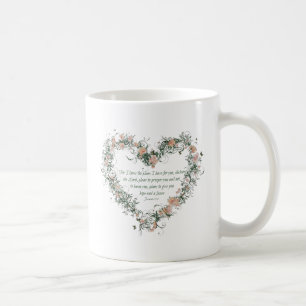 Café Caneca floral do coração do 29:11 de Jeremiah