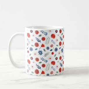 Café Caneca Floral Patriótica Casa de Campo Americana