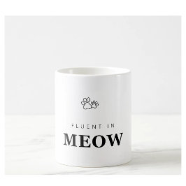 Café Caneca Fluente em Meow Amante de Gato Engraçado Im