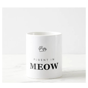 Café Caneca Fluente em Meow Amante de Gato Engraçado Im