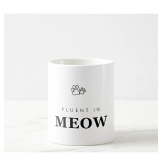 Café Caneca Fluente em Meow Amante de Gato Engraçado Im