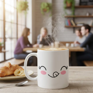 Café Caneca Fofa de Manhã Sonolenta