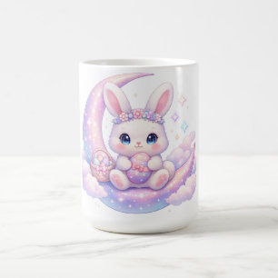 Café Caneca Fofa de Páscoa Coelho Pastel – Estética Lua