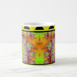 Café Caneca Fractal de Olhos Verdes
