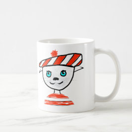 Café Caneca francesa de Bonjour do gato
