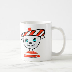 Café Caneca francesa de Bonjour do gato