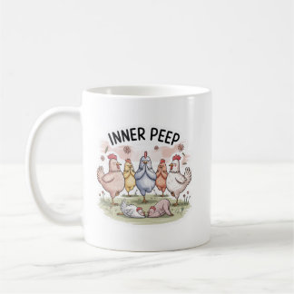 Café Caneca “Frango Yoga” Animais de Fazenda Engraçados