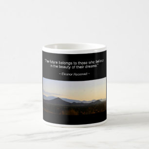 Café Caneca futura das citações de Eleanor Roosevelt