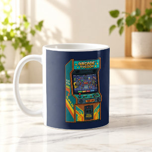 Café Caneca Gabinete de Arcade Retro Pixel 80s Arcade T