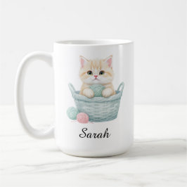 Café Caneca Gatinho de Lã Adorável