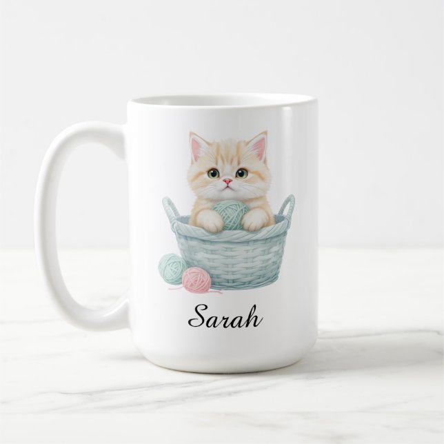 Café Caneca Gatinho de Lã Adorável (Esquerda)