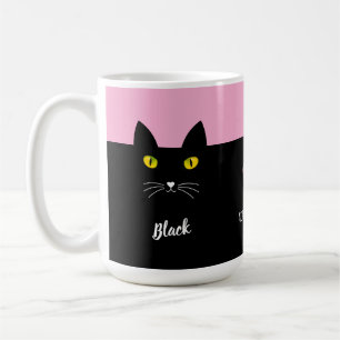 Café Caneca Gato Preto Presente para Amantes de Gatos