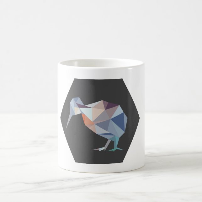 Café Caneca geométrica do pássaro do quivi de NZ (Centro)